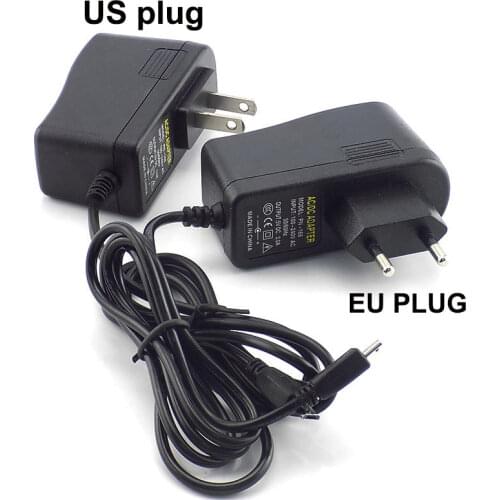 Micro USB Power Adapter Supply Charger AC to DC 5V 3A Transformer 100V-240V EU US Cord Plug For Zero Tablet Switch