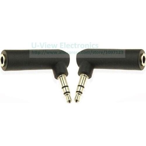 NCHTEK Right Angled 90 Degree 3.5MM Audio Stereo Male to Female Extension Adapter/Free DHL Shipping/300PCS