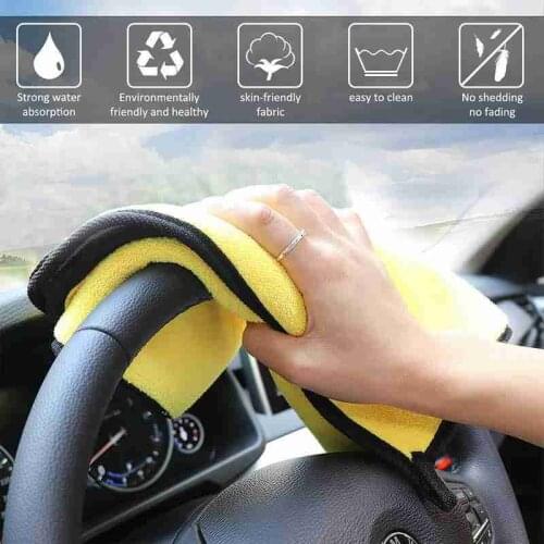 Car Detailing Cleaning Microfiber Towel 40x40cm Thicking Soft Window Wash Supplies Motorcycle Vehicle Care Auto Washing Tools