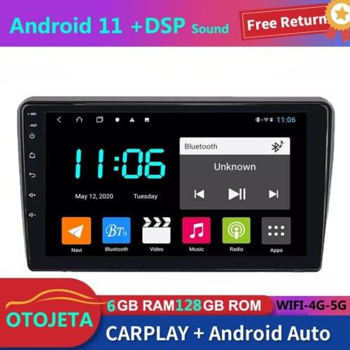 For Audi A3 2012 Car Radio Stereo GPS Navigator 6GB Ram 128GB Rom Autoradio 2Din Android 11 Bluetooth Multimedia Player Wifi 4G