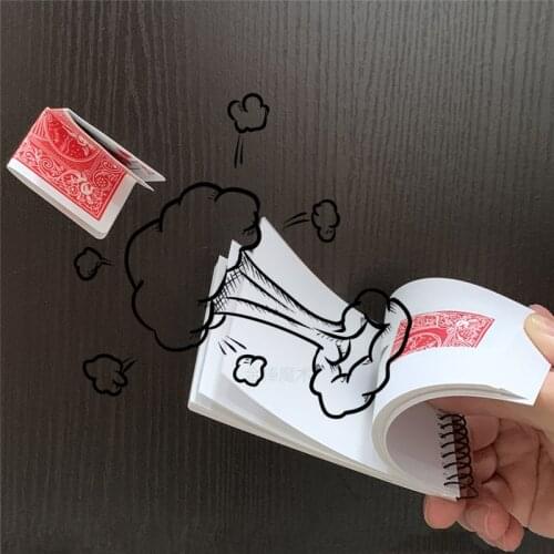 Comedy Notebook Change Card Magic Tricks Close-Up Street Stage Magic Props Gimmick Illusion Mentalism Street Funny Toys
