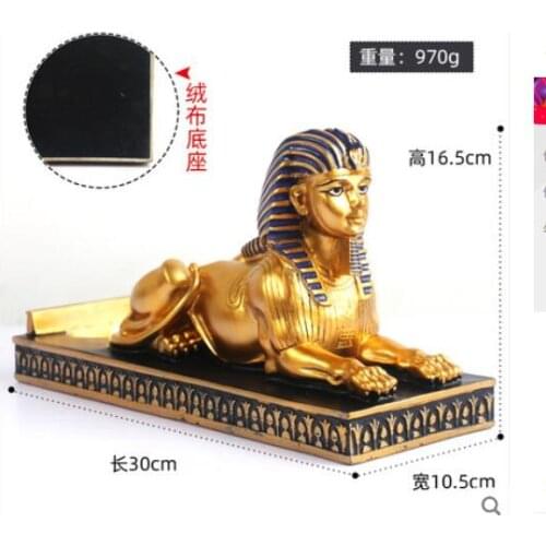 Egyptian lion body and human face decoration hand-painted handicraft modern home decoration guard safe homeland room statue