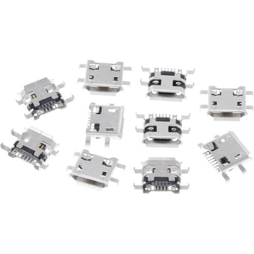 2019 New 10 Pcs Micro USB Type B Female Socket Connector 5Pin 0.72mm For Phone Tablet Charging Electrical Equipment