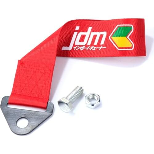 JDM Emblem High Strength Nylon Tow Strap Towing Rope Belt For Honda TOYOTA NISSAN RALLIART Subaru