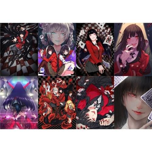 Kakegurui Jabami Yumeko Dropkick Polypropylene A3 8 pieces Posters wall poster PPP128