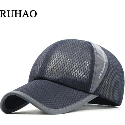 Unisex Cap Casual Solid Mesh Baseball Cap Adjustable Snapback Hats For Women Men Hip Hop Trucker Cap Golf Dad Hat