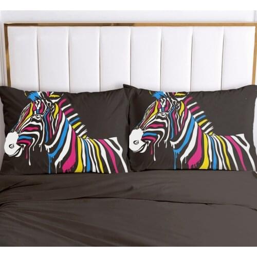 2pc Pillow Case Pillowcase 50x70 50x75 50x80 50x90 80x80 70x70 Decorative Pillow Cover Bedding Color zebra