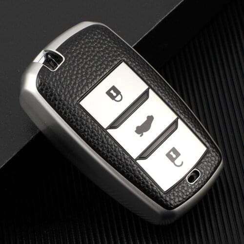 Leather Grain TPU Key Fob Cover Case Skin for Changan CS15 EADO Raeton CS35 CS55 CS75 2019 2020 Remote Holder Keyless Accessorie