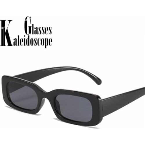 Retro Small Black Sunglasses Women Men Luxury Brand Designer Rectangle Sun Glasses Ladies Fashion Red Eyewear Ins Style UV400