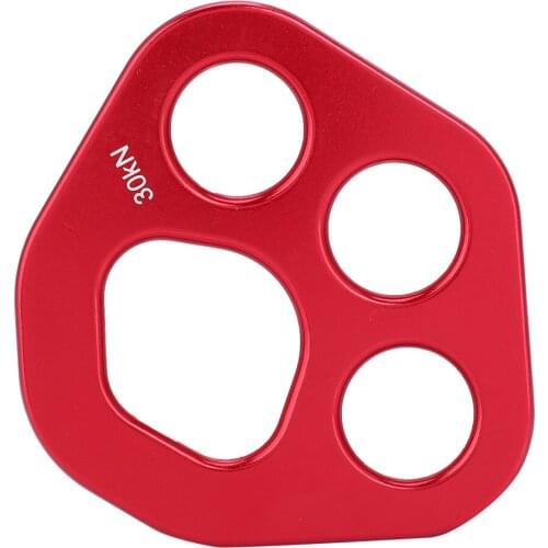 Outdoor 30KN 4 Holes Rigging Plate Aluminum Rock Climbing Multi Anchor Point Connector Mountaineering Fingerboard