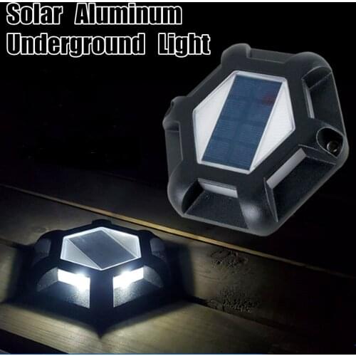 6LED Solar Powered Underground Light Outdoor Aluminum Alloy Waterproof IP65 Light Control Anti-stress For Path Yard Buried Floor