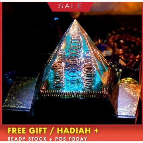 AURA REIKI Orgonite MineralCrystal Chakra Pyramid Reiki Energy Converter Improve Fortune Resin Pyramid Crafts Decoration Gift