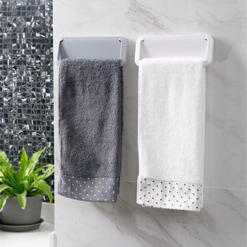 Strong Self Adhesive Bathroom Organizer Towel Rack Hanging Holder Hanger Towel Holder Storage Rack for Accessories
