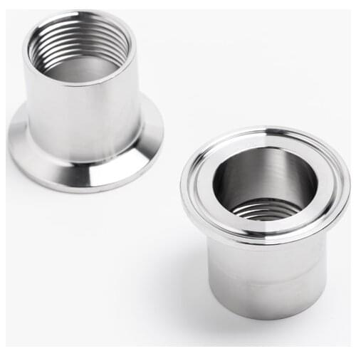 DN65-DN80 BSPT Female Thread 304 Stainless Steel Sanitary Ferrule Pipe Fitting For Homebrew Fit Tri Clamp