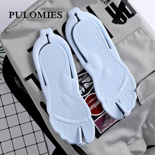 2021 Summer Men Flip Flops Slippers Non-Slip Home Bathroom Folded Storage Slipper Quick Dry Casual Shoes Beach Sandals Fashion