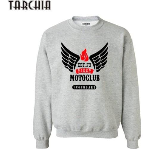 TARCHIA 2021 New Fashion Printed Slim Fit Mens Hoodies Rider Motoclub Pullovers Hoody Plus Size Autumn Brand Casual Sweatshirt