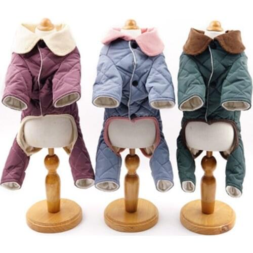 Warm Dog Clothing Winter Pet Outfit Puppy Costume Small Dog Clothes Jumpsuit Yorkshire Pomeranian Poodle Schnauzer Pet Apparel