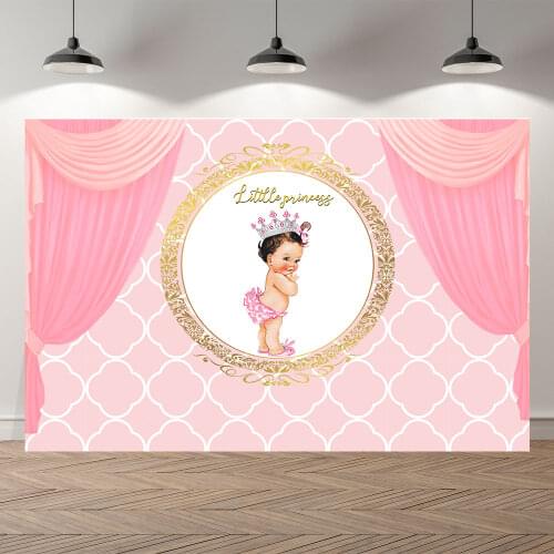 Thinvinyl new born princess BirthdayParty baby shower BannerBackgrounds Printed Professional Indoor Photographic studio Backdrop