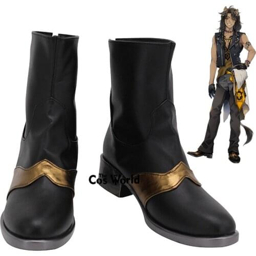 Twisted Wonderland Leona Kingscholar Games Customize Cosplay Low Heels Shoes Boots