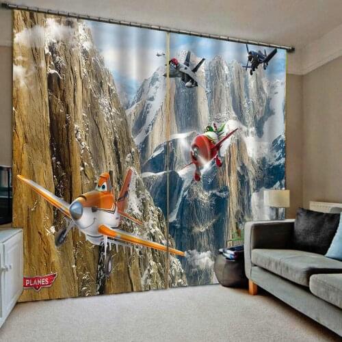 High quality custom 3d curtain fabric fly curtains 3D Curtain Printing Blockout Polyester Blackout curtain