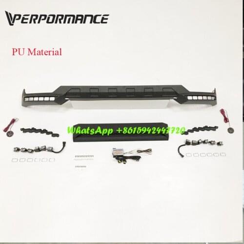 W463 front lip for B style g63 splitter for G63/G65 PU material with led lights with B emblem