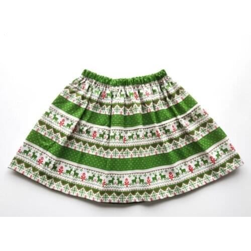 Green Lovely New year Christmas Spring Fall Kids Girl Skirt Cotton Girls Skirts Princess Fashion Children Clothing Baby Clothes