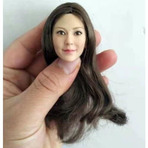 1/6 Scale KUMIK KM13-96 Head Sculpt Asian Gilr Head Carved Collection Figure Toy