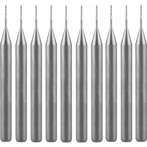 10PCS Coat Carbide 3.175mmX0.4mmX3mm End Mill Engraving Bits CNC Rotary Burrs
