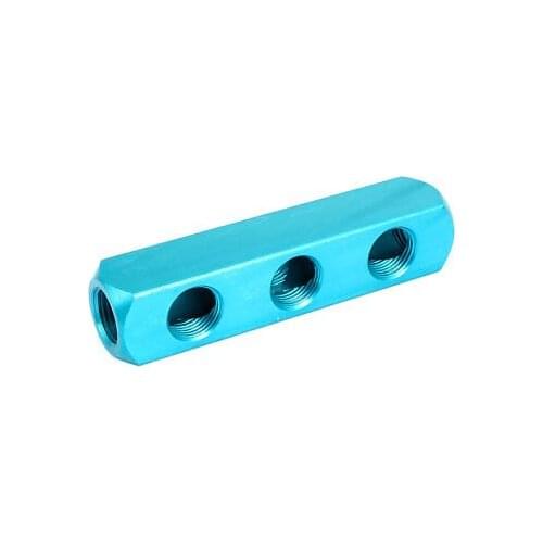 18mm Threaded Ports 3 Way Quick Connect Air Hose Manifold Block Splitter