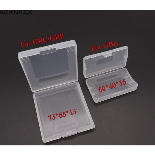 2pcs Game Cartridge Plastic Cases Game Cards Storage Box For Nintendo GameBoy Pocket GBA GBC GBP Protector Holder Cover Shell