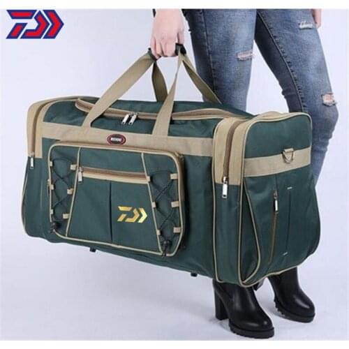 2021 Daiwa Oxford Waterproof Large Capacity Men Fishing Bags Hand Luggage Big Outdoor Bag Sport Bag Travel Hiking Fishing Bag