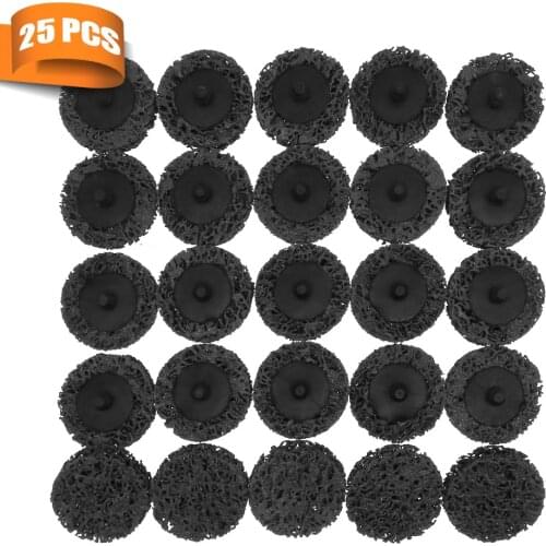 25PCS 2 Inch 50mm Quick Change Roloc Easy Strip & Clean Discs Black for Paint Rust Removal Auto Surface Prep
