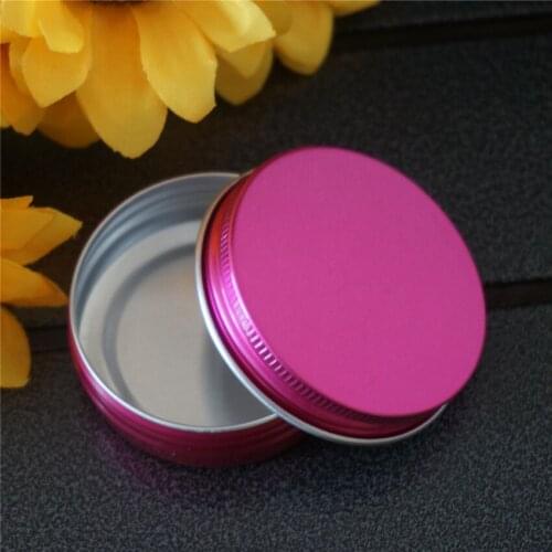 30g rose red empty round aluminum box metal tin cans cosmetic cream DIY refillable jar tea Aluminum Pot rose red containers