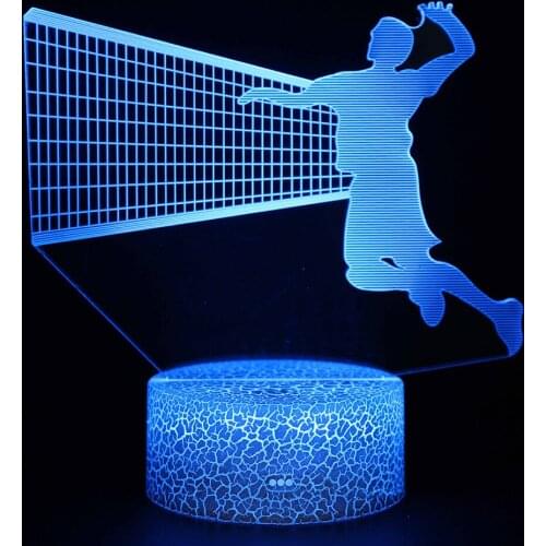 3D Night Light Colorful Touch Remote Control Creative Gift Lamp Competitive Sports Series
