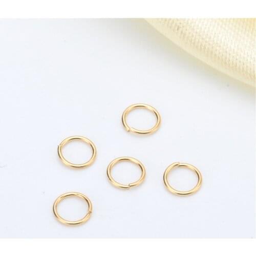 5PCS 3mm Opening Split Rings DIY accessory G18K gold necklace bracelet connection Jump Rings au750 accessory