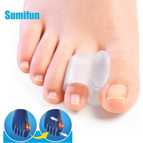 8pcs=4pairs Soft Silicone Toe Separator Hallux Valgus Bunion Corrector Overlapping Toes Orthopedic Foot Care Pedicure Tool D3490