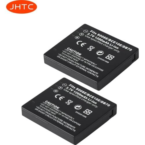 JHTC 1200mAh DMW-BCE10 CGA-S008A/1B VW-VBJ10 Battery for Panasonic Cameras DMC-FS3 FS5 FS20 FX30 FX33 FX35 FX36 FX37