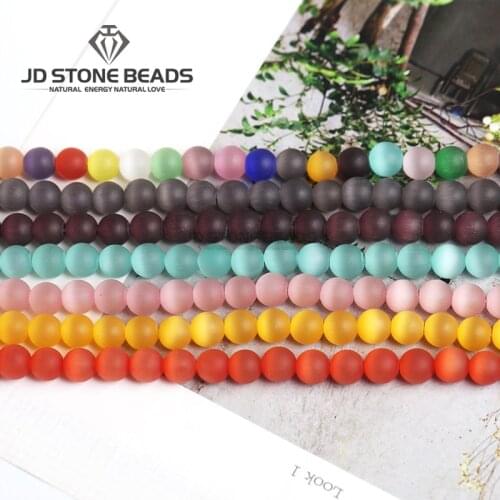 Free Shipping Natural Frost cat eyes loose gemstone beads Personal Design Gifts Accessory Unique Design For Jewelry Making