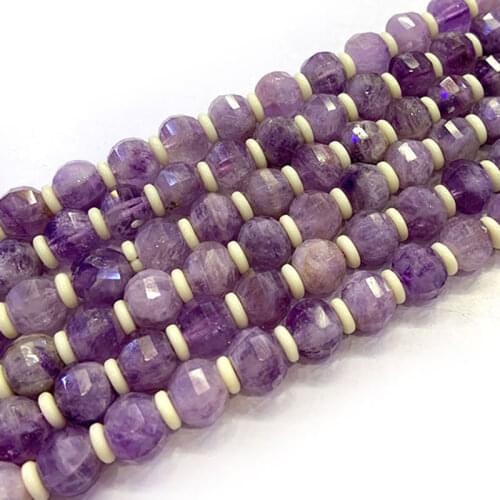 7x9mm Natural Purple Amethysts Beads Rondelle Faceted DIY Loose Beads For Jewelry Making beads Accessories 15'' Women Gift