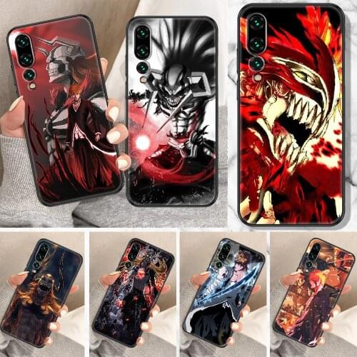 Bleach Anime Phone Case For Huawei P Mate P10 P20 P30 P40 10 20 Smart Z Pro Lite black painting back trend cover soft Etui