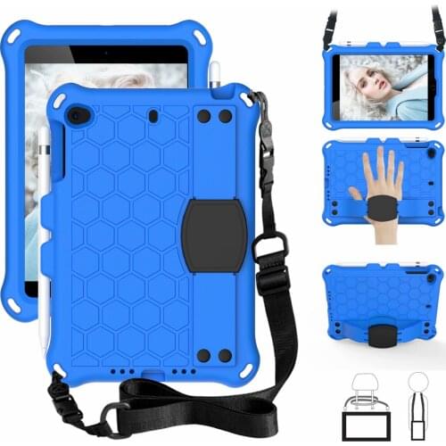 Cartoon Children safe EVA Foam case for ipad mini 1 2 3 4 7.9 inch Tablet cover Kids Shockproof Handle Stand cover+pen