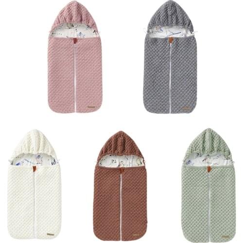 Baby Stroller Footmuff Sleeping Bag Knitted Envelopes Autumn Winter Sleepsack Q1FE