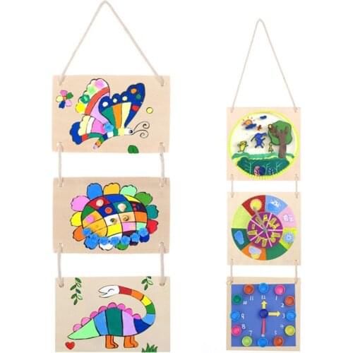 DIY Writing Painting Doodle Blank Plaque Wooden Sign Board Hanging Decors