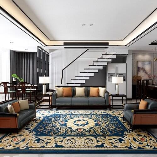 European Court Carpets for Living Room American Style Classic Bedroom Rug Home Coffee Table Floor Mat Thick Rugs and Carpet