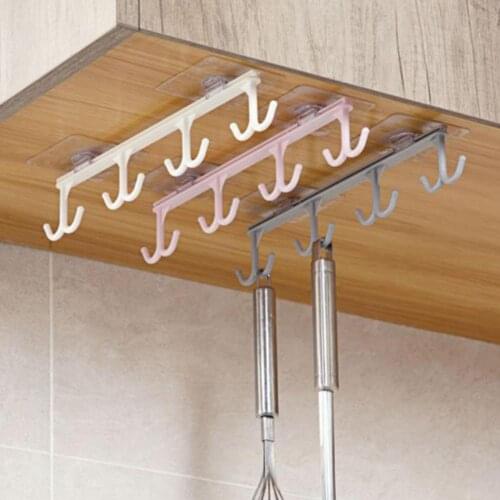 Kitchen Cabinets Ceiling Storage Hook With 6 Hooks Desk Cupboards Organiser Hanging Rack Organizer Kitchen Hanging Tool