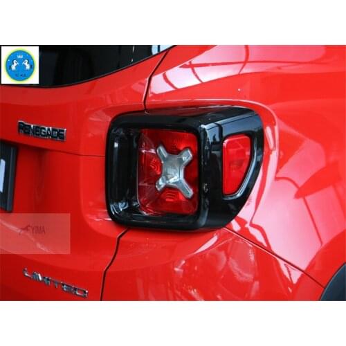 Lapetus Chrome Rear Tail Lights Taillights Lamp Decoration Frame Cover Trim 2 Pcs ABS For Jeep Renegade 2015 2016 2017 2018 2019