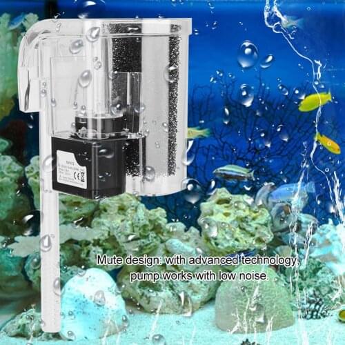 Mini Aquarium Fish Tank Waterfall Hang On External Oxygen Pumping Water Filter Aquarium Accessories Decoration
