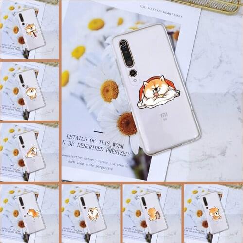For Xiaomi Mi 10 Lite Pro Youth Play Phone Case Cute Dog Shiba Inu Soft For Xiaomi Mi Note 10 Lite Pro Back Cover Silicone