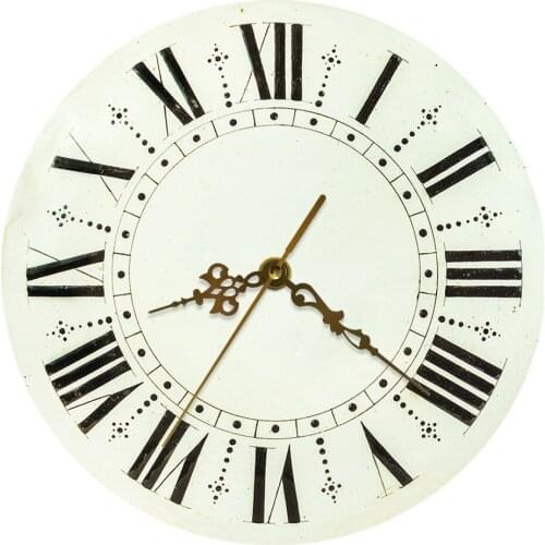 Roman Numerals Rustic Printed Wall Clock Antique Farmhouse Quartz Clock Whisper Quartz Acrylic Timepieces Watch