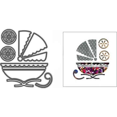 New Cutie Baby Carriage Craft Embossing Mold 2021 Metal Cutting Dies for DIY Album Card Making and Scrapbooking Decor No Stamps